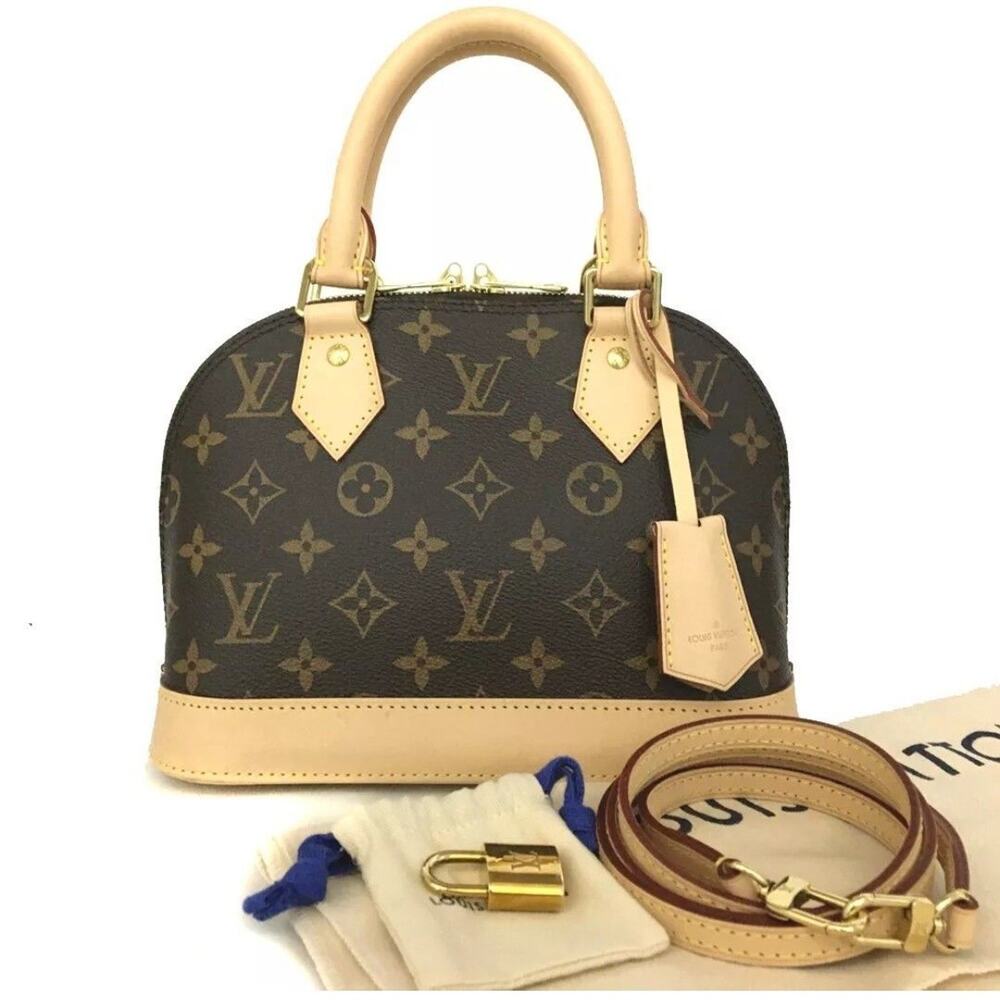 Louis Vuitton Monogram Alma BB Hand Bag w/Shoulder Strap